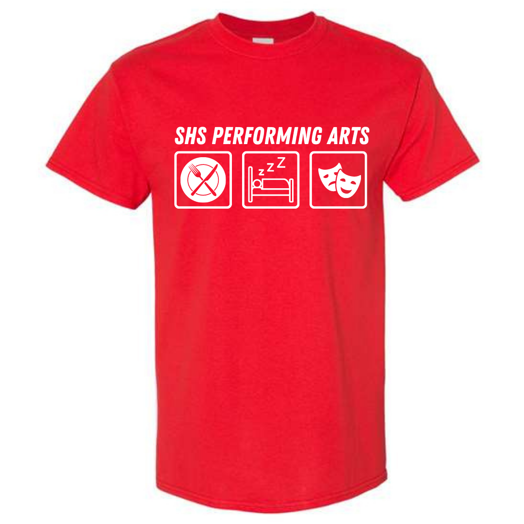 Adult Short Sleeved T-Shirt ~ Eat-Sleep-Theater
