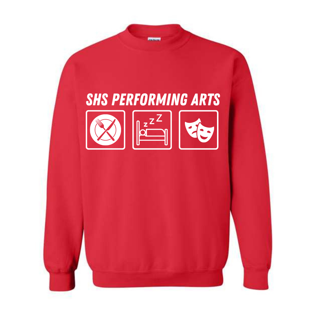 Adult Crewneck Sweatshirt ~ Eat-Sleep-Theater
