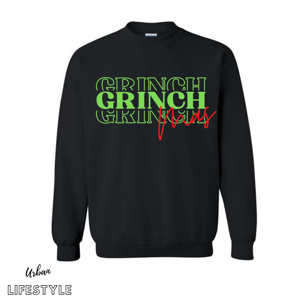 Black Grinch Mas Crewneck