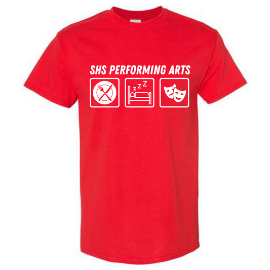 Adult Short Sleeved T-Shirt ~ Eat-Sleep-Theater